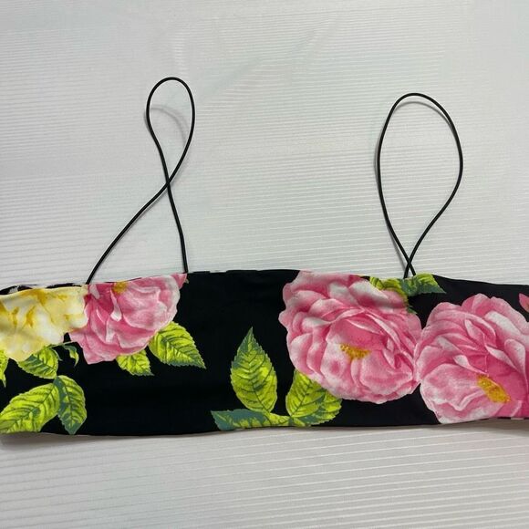 AFRM Floral Bikini Top Size Large New - Picture 2 of 6